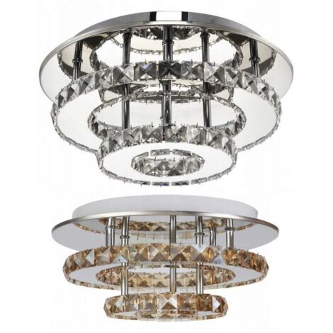 PLAFONNIER APP412-C CRISTAL LED RONDE 2-POINTS DE LUMIÈRE 20W 29,5X29,5X8CM (1/5)