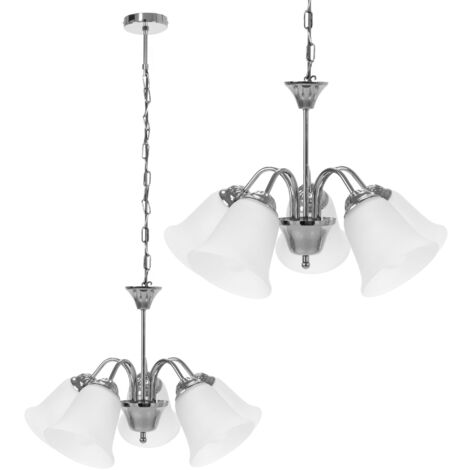LAMPE SUSPENDUE APP960-5CP VINTAGE CHROME 5-POINTS DE LUMIÈRE E27 54X36CM (1/5)