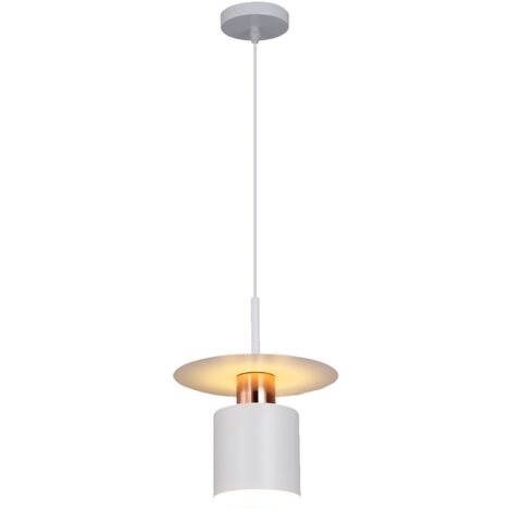 LAMPE SUSPENDUE APP1146 MÉTAL BLANC - OR ROSE E27 1-POINT LUMINEUX (1/5)