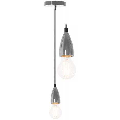 LAMPE SUSPENDUE APP358 MÉTAL CHROME E27 1-POINT LUMINEUX (1/5)