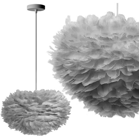 LAMPE SUSPENDUE APP334 FEATHERS MÉTAL - PLASTIQUE BLANC E27 1-POINT LUMINEUX (1/5)
