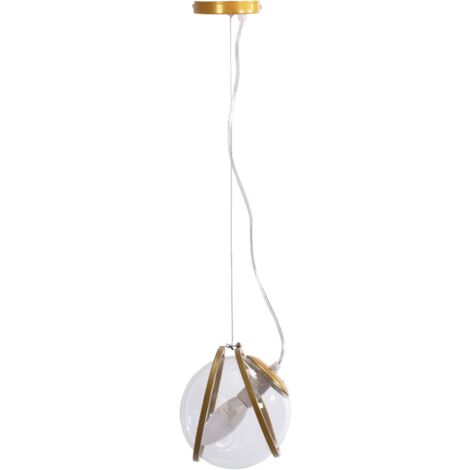 LAMPE SUSPENDUE APP1089-1CP OR TRANSPARENT BALLE 1-POINTS DE LUMIÈRE E27 14X14X16-106CM REGLABLE (1/5)