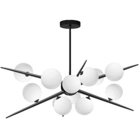 LAMPE SUSPENDUE APP999-12CP BALLE NOIR 12-POINTS DE LUMIÈRE G9 65X70X90CM (1/5)