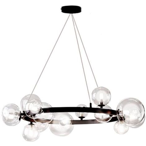 LAMPE SUSPENDUE APP906-15CP BALLE NOIR 15-POINTS DE LUMIÈRE G9 82X82X28CM REGLABLE (1/5)