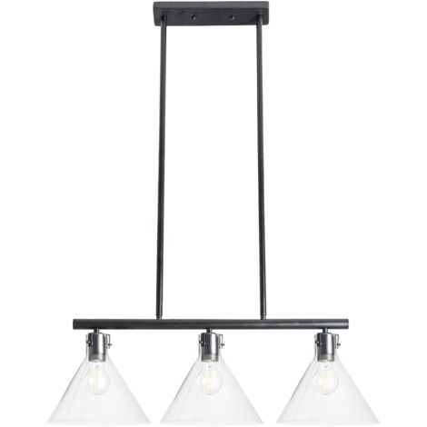 LAMPE SUSPENDUE APP318-3CP VERRE MÉTAL 3-POINTS DE LUMIÈRE E27 23,5X80X108CM (1/5)