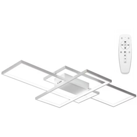 PLAFONNIER APP660 MODERNE BLANCHE LED + TÉLÉCOMMANDE 3-POINTS DE LUMIÈRE 50X90CM (1/5)