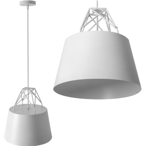 LAMPE SUSPENDUE APP423 MÉTAL BLANC E27 1-POINT LUMINEUX (1/5)