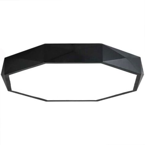 PLAFONNIER APP863-C DIAMOND NOIR RONDE 5-POINTS DE LUMIÈRE E27 50X8CM (1/5)