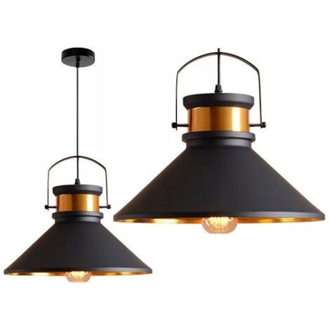 LAMPE SUSPENDUE APP174-1CP ASTI B NOIR ROSE OR 38X31 CM E27 (1/5)