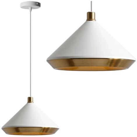 LAMPE SUSPENDUE APP1004-1CP BLANCHE RONDE 1-POINTS DE LUMIÈRE E27 20X15X15-100CM REGLABLE (1/5)