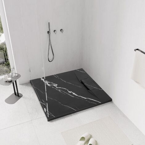 RECEVEUR DE DOUCHE REA BAZALT CARRARA BLACK 90x90 (1/5)
