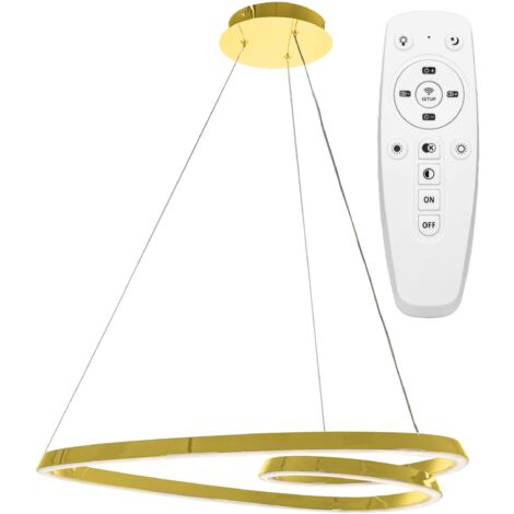 LAMPE SUSPENDUE APP797-CP LOOP OR LED + TÉLÉCOMMANDE 1-POINTS DE LUMIÈRE 70W 61,5X63CM REGLABLE (1/5)