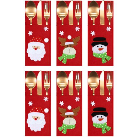COUVERT À COUVERTS NOËL 6SZT KF333 DARK RED
