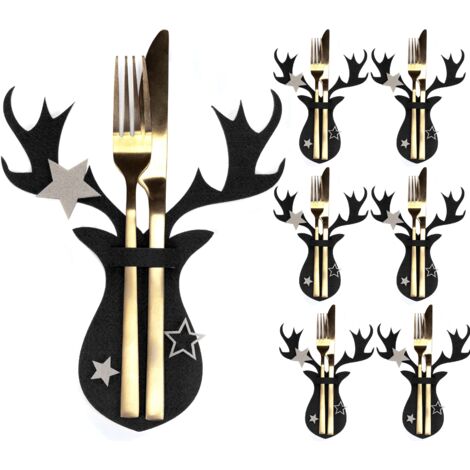COUVERT À COUVERTS NOËL 6 SZT BLACK