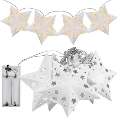 LAMPES DE NOËL LED ÉTOILES EN PAPIER CD008 (1/5)
