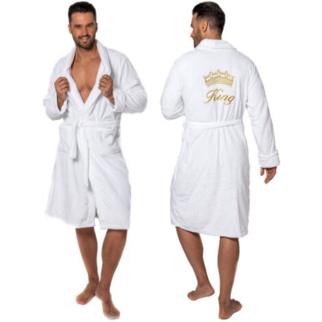 PEIGNOIR MEN KING WHITE COLLAR S/M