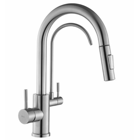 ROBINET DE CUISINE ECO FRESH NICKEL BROSSÉ SKU REA-B7563 (1/5)