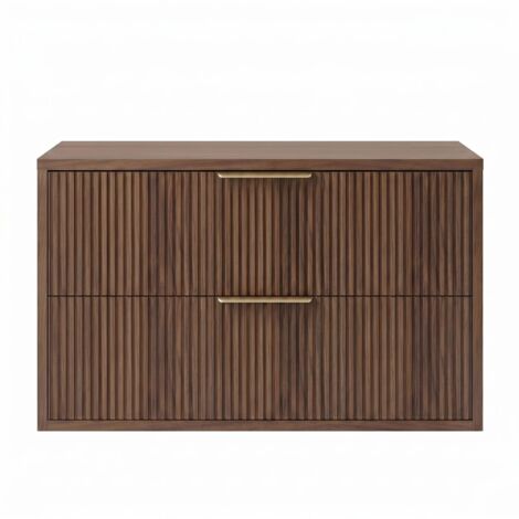 Meuble De Salle De Bain Sous Le Lavabo Rea Mono 80Cm Brown