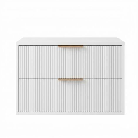 Meuble De Salle De Bain Sous Le Lavabo Rea Mono 60Cm White