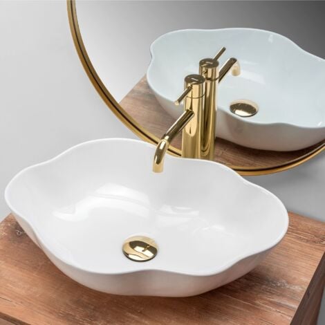 VASQUE À POSER REA LAVABO PEARL WHITE