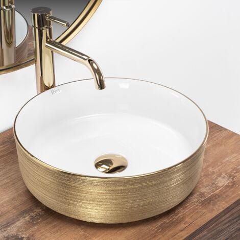 VASQUE À POSER REA SAMI GOLD WHITE BRUSH GOLD