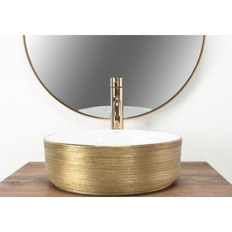 VASQUE À POSER REA SAMI GOLD WHITE BRUSH GOLD