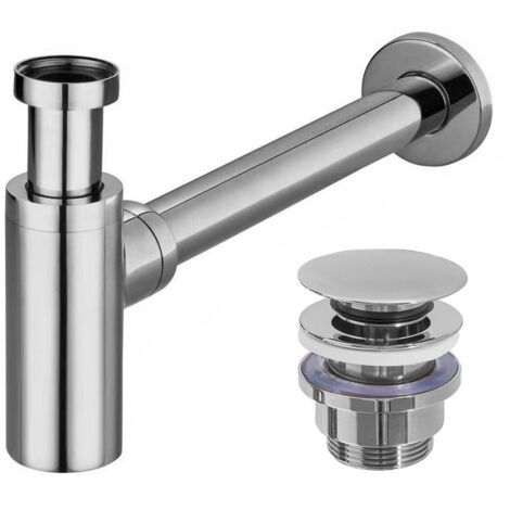 SIPHON DE LAVABO UNIVERSEL CLIC-CLAC CHROME