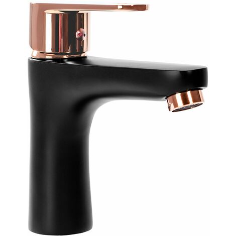 Robinet De Lavabo Rea Mild Black Rose Gold Low