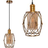 LAMPE SUSPENDUE APP1128-1CP OR MÉTAL E27 1-POINTS DE LUMIÈRE