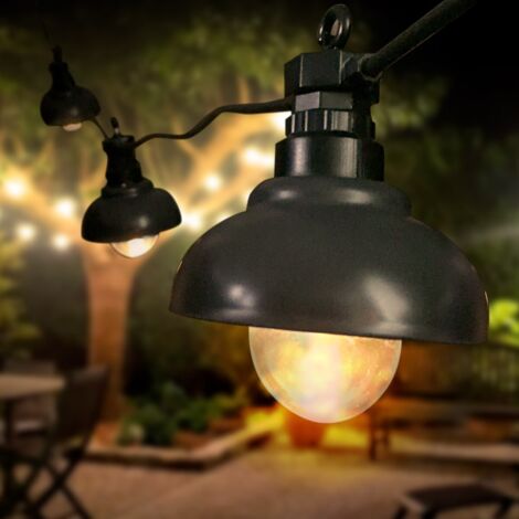 Guirlande Vintage  Factory - 10 LED effet filament Blanc chaud -  Intérieur/ Extérieur - Chromex (1/5)