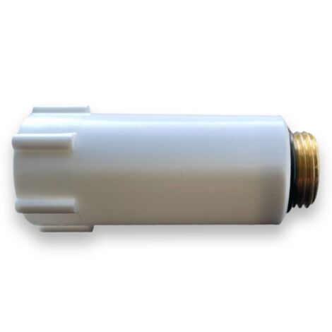 Baustopfen 1/2" weiß mit Messing Blindstopfen Gewinde Stopfen Gewindestopfen Abdrückstopfen