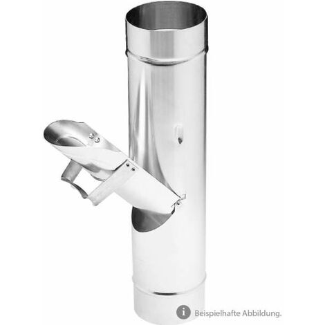 Zambelli Titanzink Regenwasserklappe Ø 100 mm mit Logo ohne Sieb, 137205-ZAM
