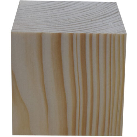 Quincadeco – Cube en pin massif 6.5 x 6.5 x 6.5 cm – Fabrication française – Unique avec veinage naturel – Support pour statuette ou vase