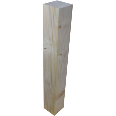 Quincadeco – Pied de table basse en pin massif 30 x 6,5 x 6,5 cm – Qualité 1er choix sans fentes – Fabrication française – Esthétique naturelle (1/2)