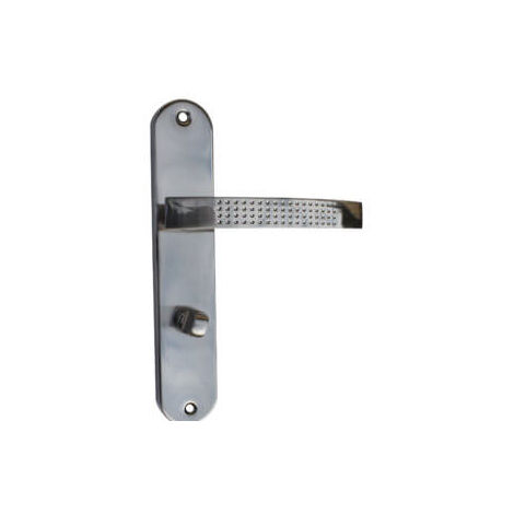 Quincadeco – Poignées de porte intérieure Elona condamnation – Finition métal – Entraxe 195mm – Pour portes 38 à 46mm d'épaisseur