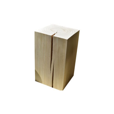 Quincadeco – Bloc en peuplier massif 25x25x45 cm – Esthétique naturelle unique – Pour supports de décoration – Fabrication française