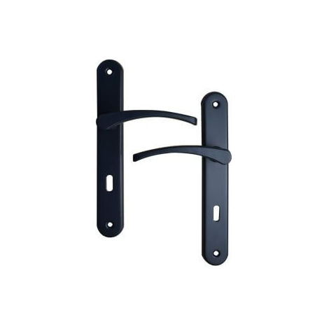 Poignée de porte intérieure LISEA gris RAL 7016 trou clé (1/2)