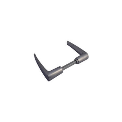 Quincadeco – Poignée double aluminium poli 7x80mm – Pour usage intensif – Prise ergonomique – Compatible portes intérieures et extérieures