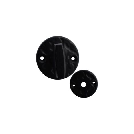 Quincadeco – Rosace pour porte alu noir 52mm – Épaisseur 6,2mm – Avec bouton de condamnation – Fabrication européenne