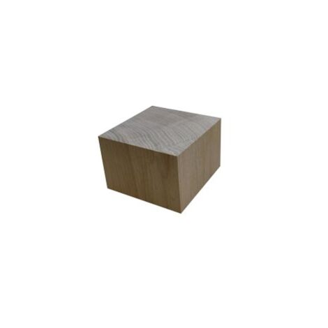 Quincadeco – Carré en chêne massif 10 x 10 x 5 cm – Finition ponçage fin – Pour pieds de meuble et décoration murale – Fabriqué en France