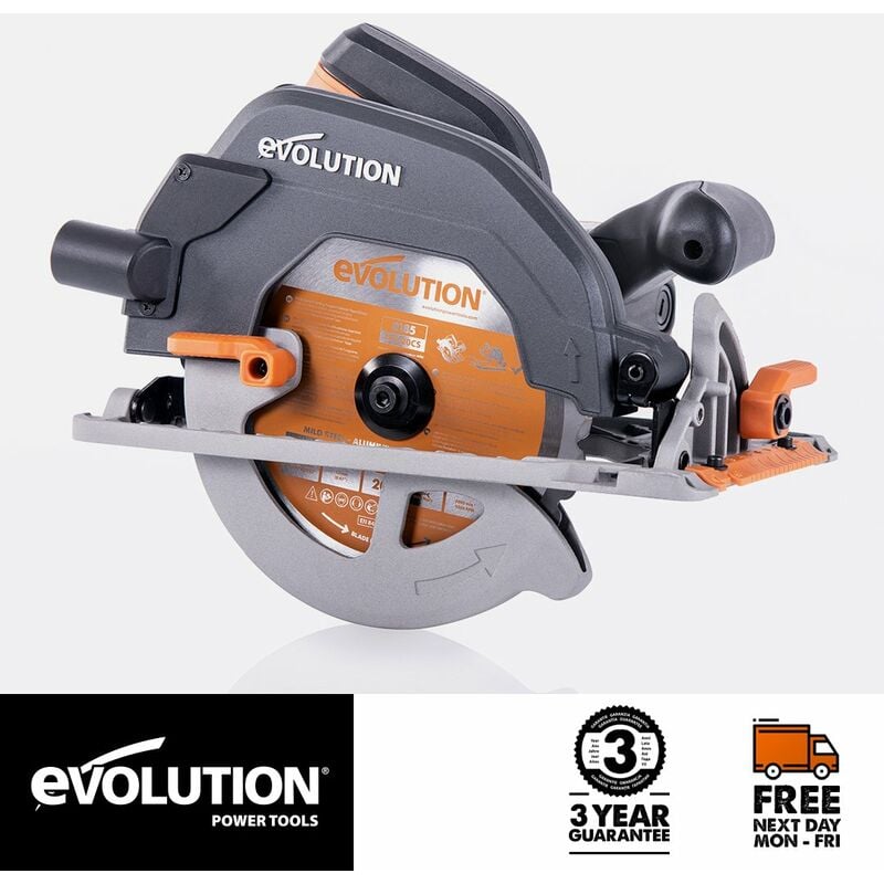 Evolution r185ccsx+ 1600w 185mm electric track compatible circular on sale saw 240v