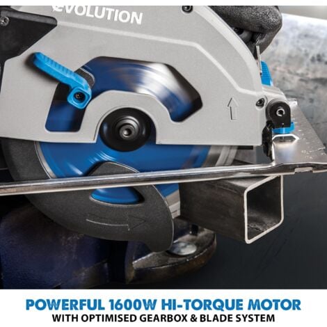 Evolution S185CCSL 185mm Circular Saw with TCT Mild Steel Cutting Blade (110V)