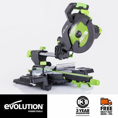 Evolution Power Tools R355CPS 14-Inch Chop Saw Multi Purpose,  Multi-Material Cutting Cuts Metal, Plastic, Wood & More Miter Cut up to 45˚  Degrees TCT Blade Included 
