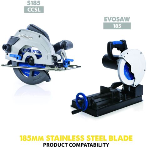Evolution 185mm Stainless Steel Cutting 48 Tooth Tungsten Carbide Tipped Circular Saw Blade