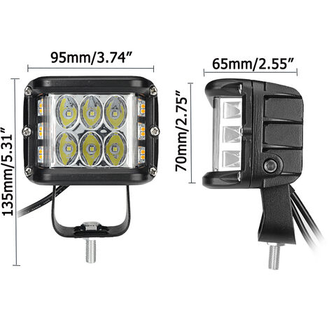 LED-Blitzlicht-Befestigungsbügel 12 V, bernsteinfarben