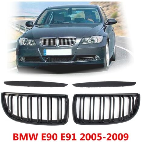 Paar Doppelnierengitter in Mattschwarz für BMW E90 E91 2005–2008 LAVENTE