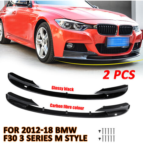 2 Stück Frontstoßstangenschutzlippe für BMW F30 3er M Style 2012-2018  Frontstoßstange nur für Sportversion LAVENTE