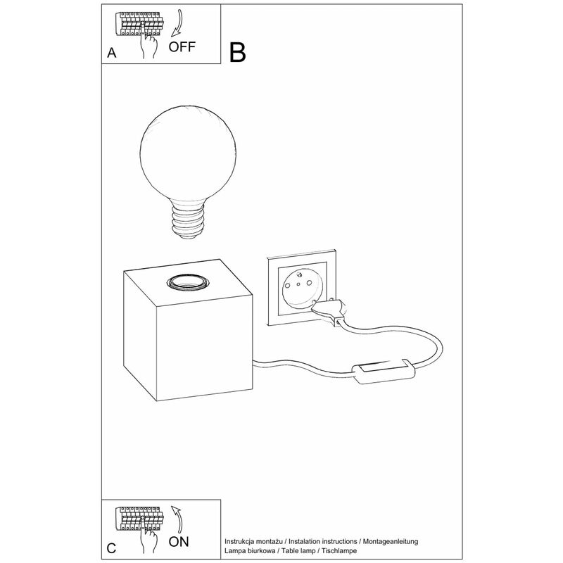 Flores - Lámpara de Sal - Naranja - Bombilla E14 1x15W incluida - con  Interruptor de Cable -RABALUX