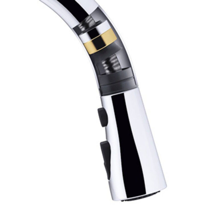 Rubinetto Cucina Jacob Delafon MALLECO E562-CP – Doccia Estraibile 360°, 3 Maniglie Personalizzabili