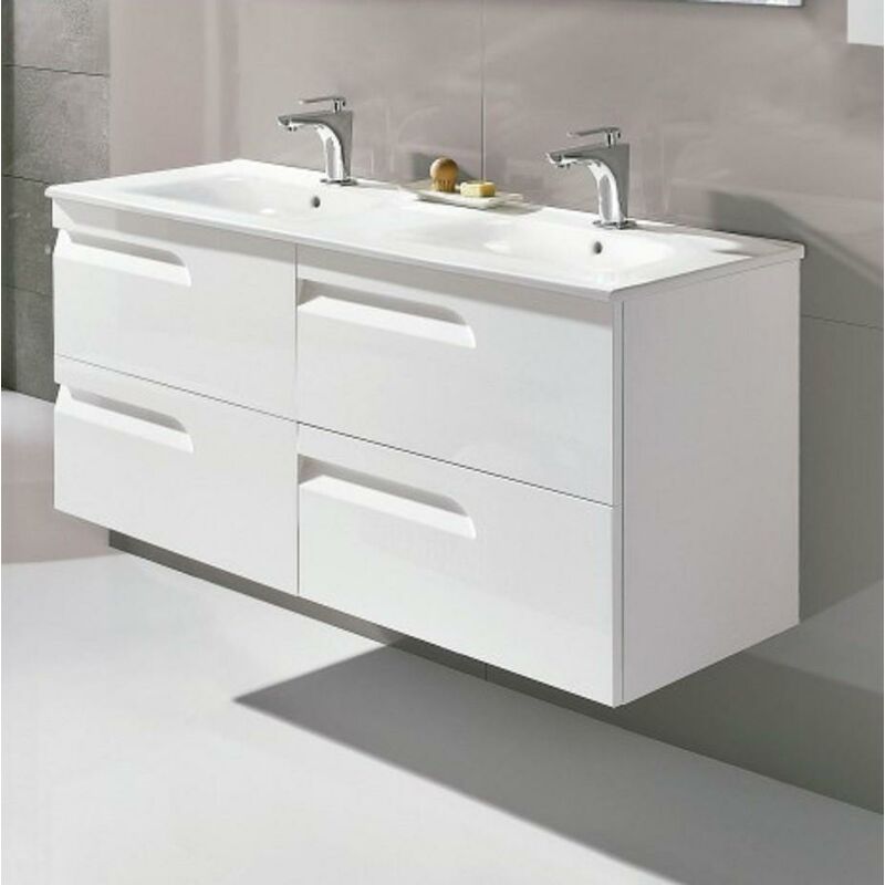 BATHME ONE Mueble de Baño con Lavabo 120 cm Blanco — Bañoidea